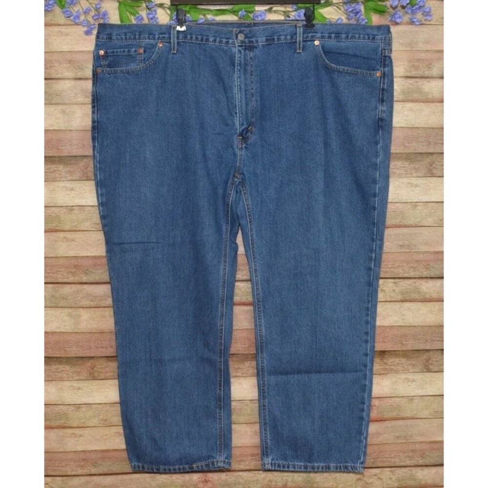 Levi's 541 Mens Big & Tall Blue Jeans Size 54 X 30 Cotton Straight Leg Classic